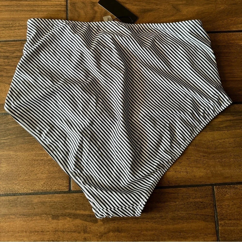 TEMP ME High Waisted Bikini Bottom Tummy Control Ruched Bathing Suit Swim Bottom